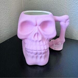 💙NWT Sunday Morning soft touch skeleton head coffee mug